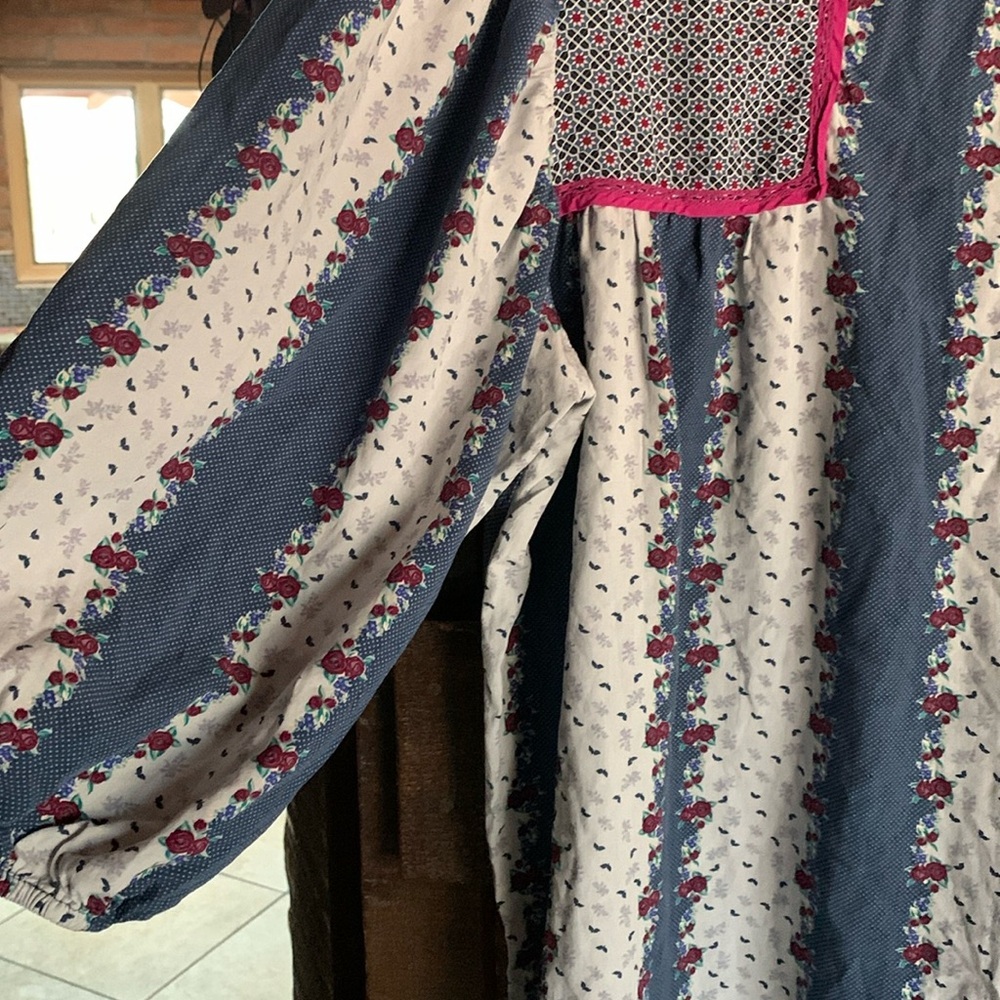 Matilda Jane women’s blouse in pink blue floral women’s large gardencore boho - Picture 6 of 11
